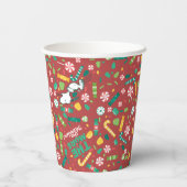 Peppermint Dreams Snoopy Snoep Pattern Papieren Bekers (Achterkant)