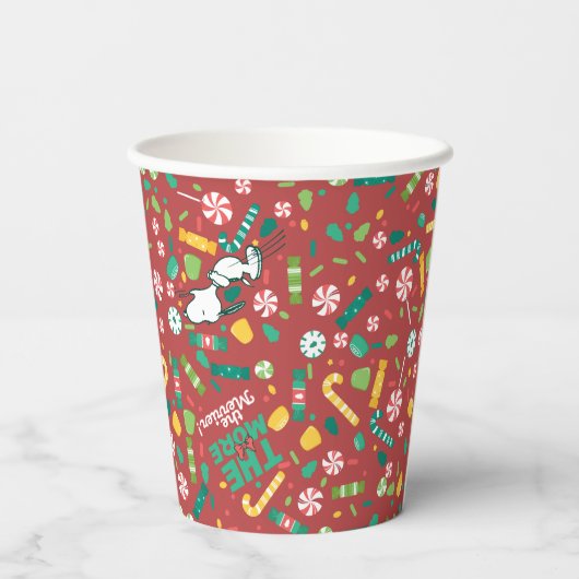 Peppermint Dreams Snoopy Snoep Pattern Papieren Bekers (Achterkant)