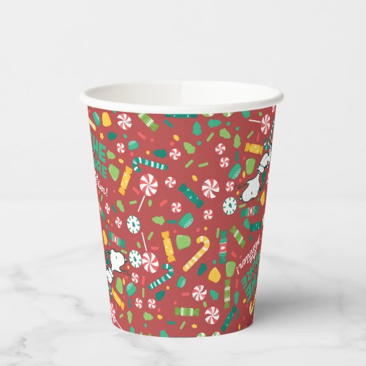 Peppermint Dreams Snoopy Snoep Pattern Papieren Bekers (Links)
