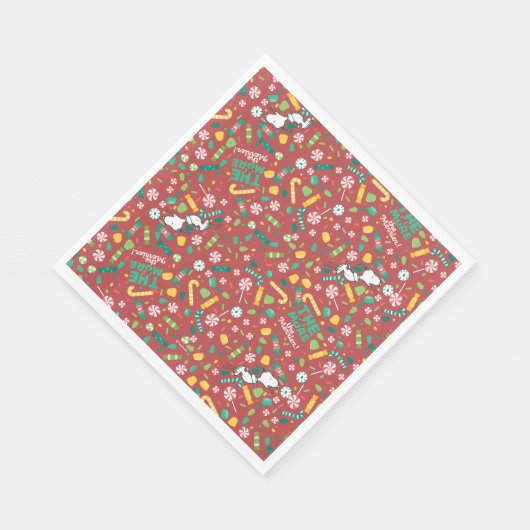 Peppermint Dreams Snoopy Snoep Pattern Servet (Hoek)