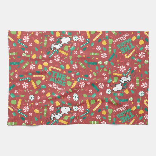 Peppermint Dreams Snoopy Snoep Pattern Theedoek (Horizontaal)