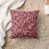 Peppermint Dromen Patroon | Retro Kerststok  Kussen (Deken)