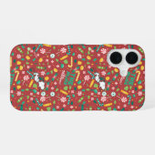 Peppermint Dromen Snoopy Snoep Patroon iPhone 16 Hoesje (Achterkant horizontaal)