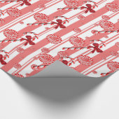 Peppermint en Candy Canes Holiday Greetings Cadeaupapier (Hoek)