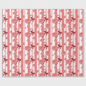 Peppermint en Candy Canes Holiday Greetings Cadeaupapier (Vlak)