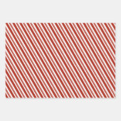 Peppermint en Sneeuwrode en witte schroefdraad Inpakpapier Vel (Voorkant)