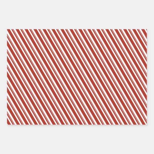 Peppermint en Sneeuwrode en witte schroefdraad Inpakpapier Vel (Voorkant)