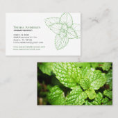 Peppermint Essential Oil Wellness Visitekaartje (Voorkant / Achterkant)