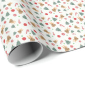 Peppermint Forest Whimsical Christmas Cadeaupapier (Rol Hoek)