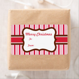 Peppermint Gift-Label kerstlabels Etiket