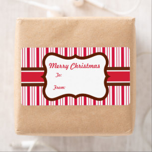 Peppermint Gift-Label kerstlabels Etiket