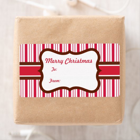 Peppermint Gift-Label kerstlabels Etiket (Insitu)