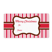 Peppermint Gift-Label kerstlabels Etiket (Voorkant)
