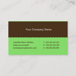 Peppermint Green Corporate Business Card-sjabloon Visitekaartje