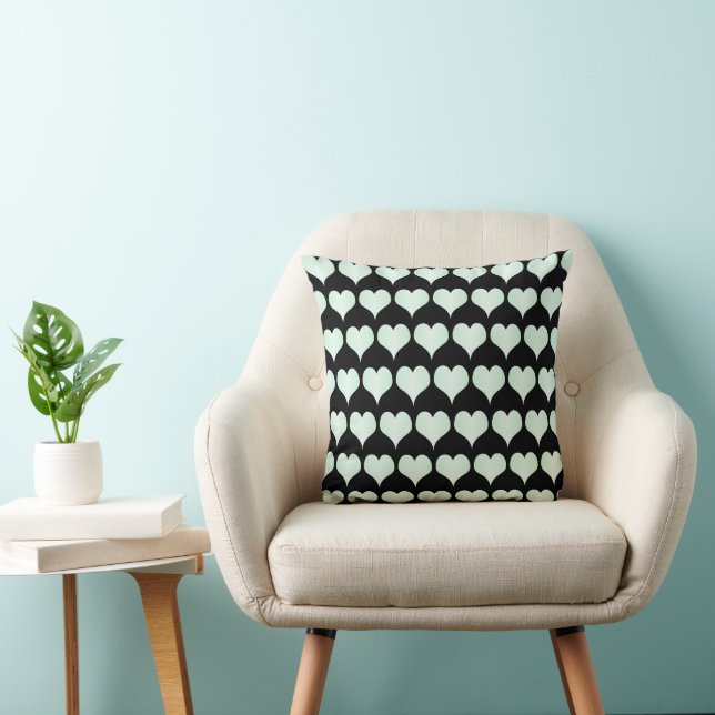Peppermint Hearts Design Kussen (Stoel)