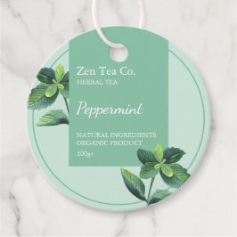 Peppermint Herbal Tea Business Label