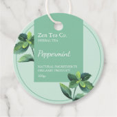 Peppermint Herbal Tea Business Label (Voorkant)