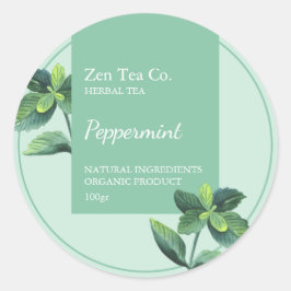 Peppermint Herbal Tea Zakelijk Label