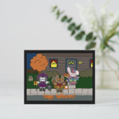 Peppermint Hollow-opneembaar Halloween-Briefkaart Briefkaart (Staand voorkant)