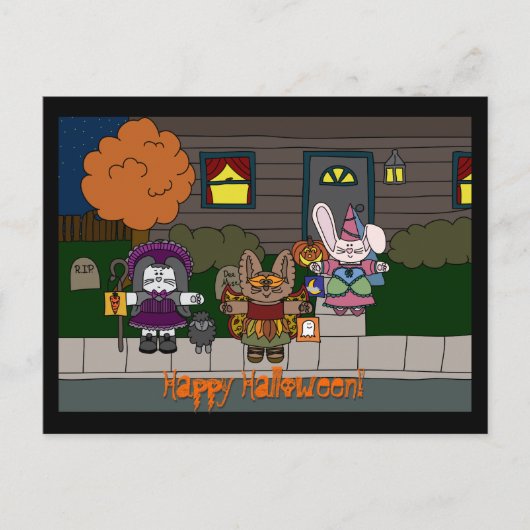 Peppermint Hollow-opneembaar Halloween-Briefkaart Briefkaart (Voorkant)