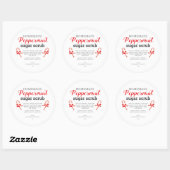 Peppermint Homemade Sugar Scrub Editable Ronde Sticker (Vel)