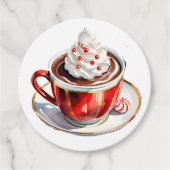 Peppermint Hot Chocolate Christmas Gift Label (Voorkant)