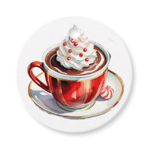Peppermint Hot Chocolate Christmas Gift Label