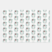 Peppermint Hot Chocolate met kerstcadeaus voor ker Inpakpapier Vel (Voorkant 3)