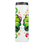 Peppermint Joy: Holiday Candy Character Thermosbeker (Achterkant)