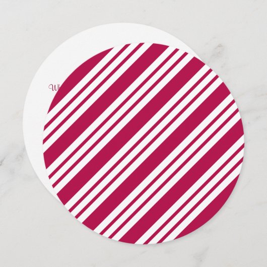 Peppermint Kerst Snoep Uitnodigingen (Voorkant / Achterkant)