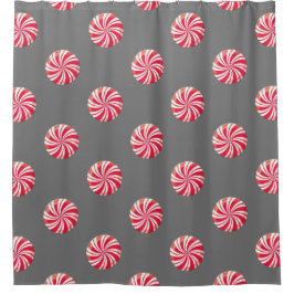 Peppermint-kerstmis Douchegordijn