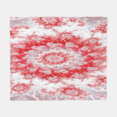 Peppermint Kerstmis Twist Fractal Fleece Deken (Voorkant (Horizontaal))