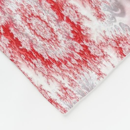 Peppermint Kerstmis Twist Fractal Fleece Deken (Hoek)