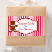 Peppermint-kerstSnoep cadeaubonlabels voor Labels (Insitu)