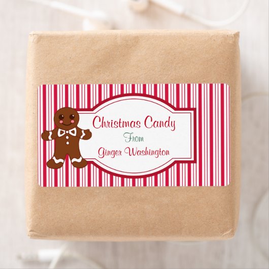 Peppermint-kerstSnoep cadeaubonlabels voor Labels (Insitu)