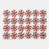 Peppermint-kerstSnoep Snoepjes Holiday Towel Theedoek (Horizontaal)