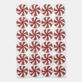 Peppermint-kerstSnoep Snoepjes Holiday Towel Theedoek (Verticaal)