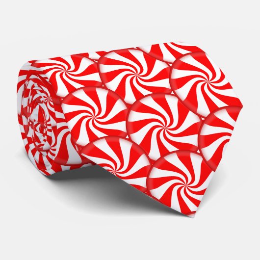 Peppermint-kerstStropdas Stropdas (Opgerold)