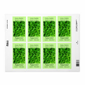Peppermint-kruidenlabels Etiket (Full Sheet)