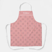 Peppermint Lollipop Patroonroze Apron met naam Schort (Voorkant)