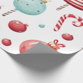 Peppermint Lollipop SweetShop Kerstmis Cadeaupapier (Hoek)