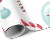 Peppermint Lollipop SweetShop Kerstmis Cadeaupapier (Rol Hoek)