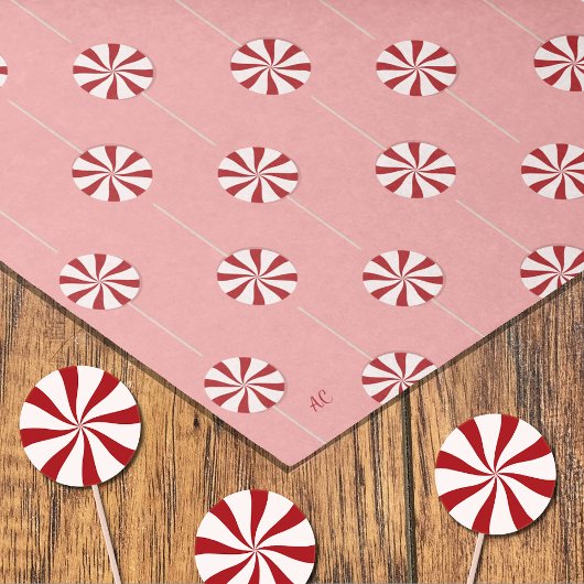 Peppermint Lollipops Pink Holiday Tissue Paper Tissuepapier