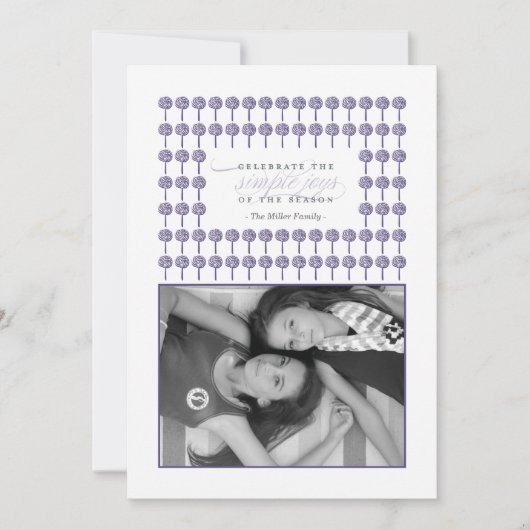 Peppermint Majestic Framed Holiday-fotokaart Feestdagenkaart (Voorkant)