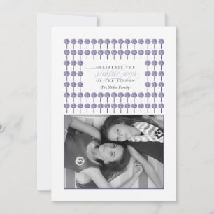 Peppermint Majestic Framed Holiday-fotokaart Feestdagenkaart