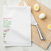 Peppermint Martini Illustration Holiday Theedoek (Quarter Fold)