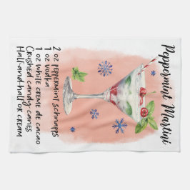 Peppermint Martini Recept Kerstmis ontwerp Theedoek