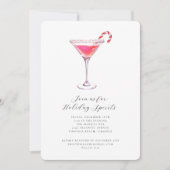 Peppermint Martini Vakantie Cocktail Party Kaart (Voorkant)