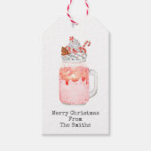 Peppermint Milkshake Merry Kerstmis Cadeaulabel (Voorkant)