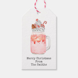 Peppermint Milkshake Merry Kerstmis Cadeaulabel
